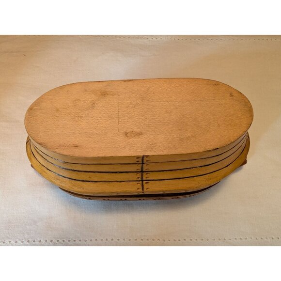 Handcrafted Wood Viking Boat-Shaped Box With Removable Lid & Carved Detailing - Picture 4 of 10